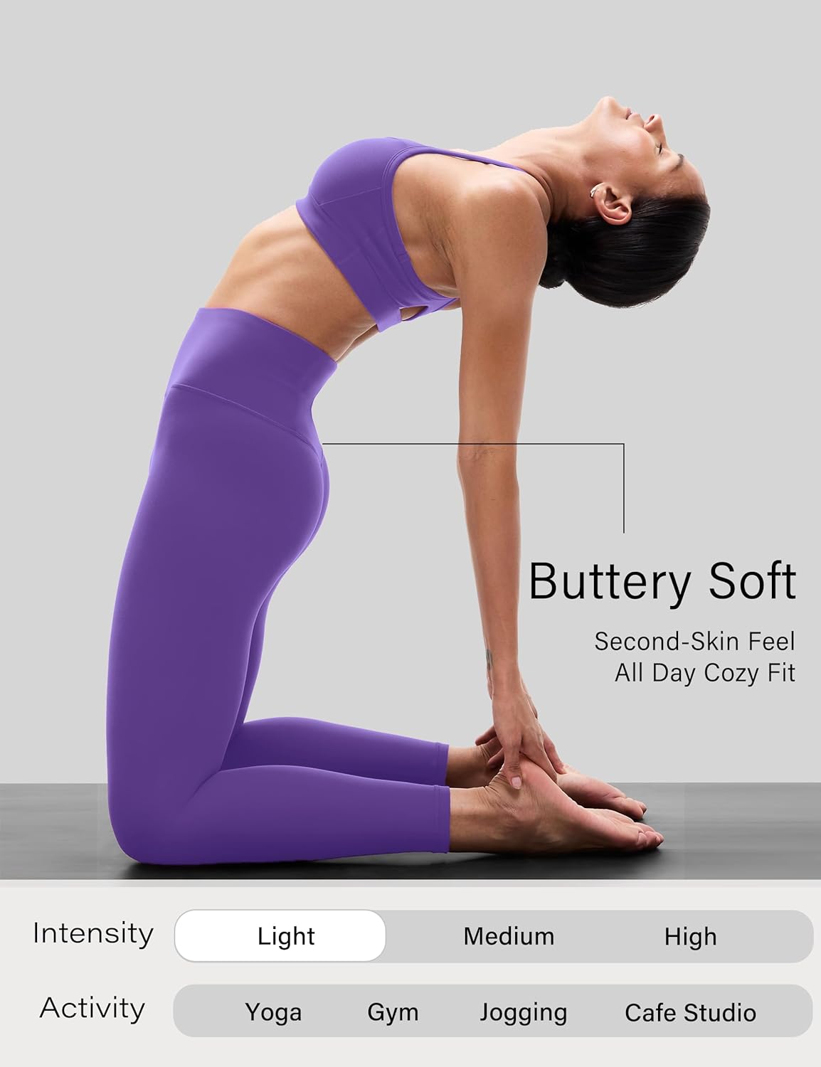 Unthewe Naked-Feel No Front Seam Leggings for Women - High Waisted Buttery Soft Workout Yoga Pants 25" - Image 6