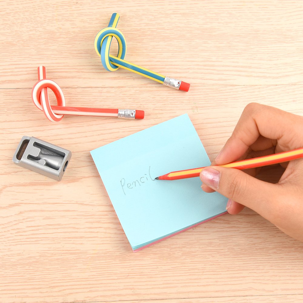 62 Pezzi Matite Pieghevoli Per Bambini | 30 Matite Colorate + 32 Gomme | Giocattoli Creativi Flessibili - Foto 4