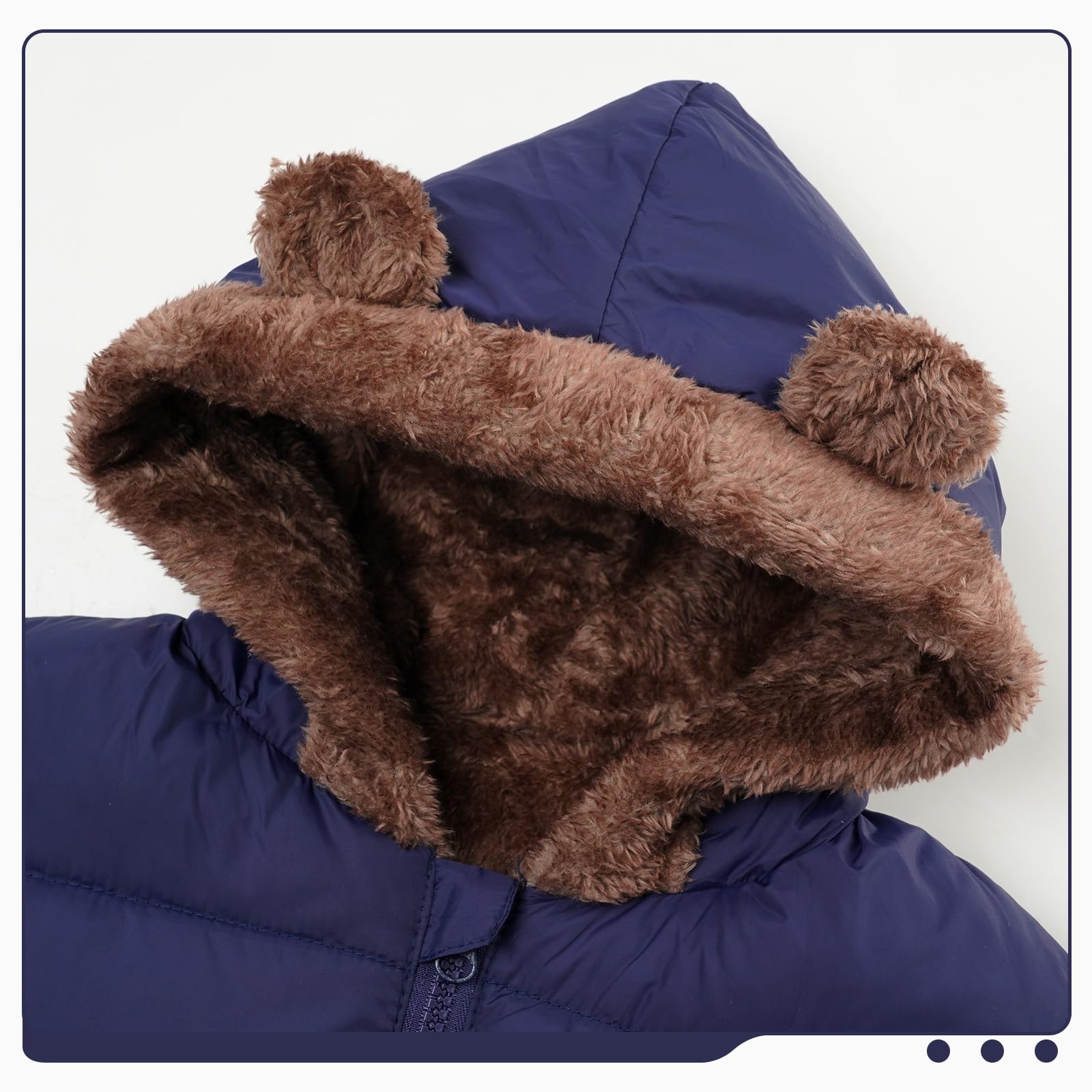 JiAmy Chaleco de invierno para niños con capucha, chaleco acolchado a prueba de viento, sin mangas, bonito con orejas de oso, para primavera, otoño, invierno, para 18 meses a 6 años