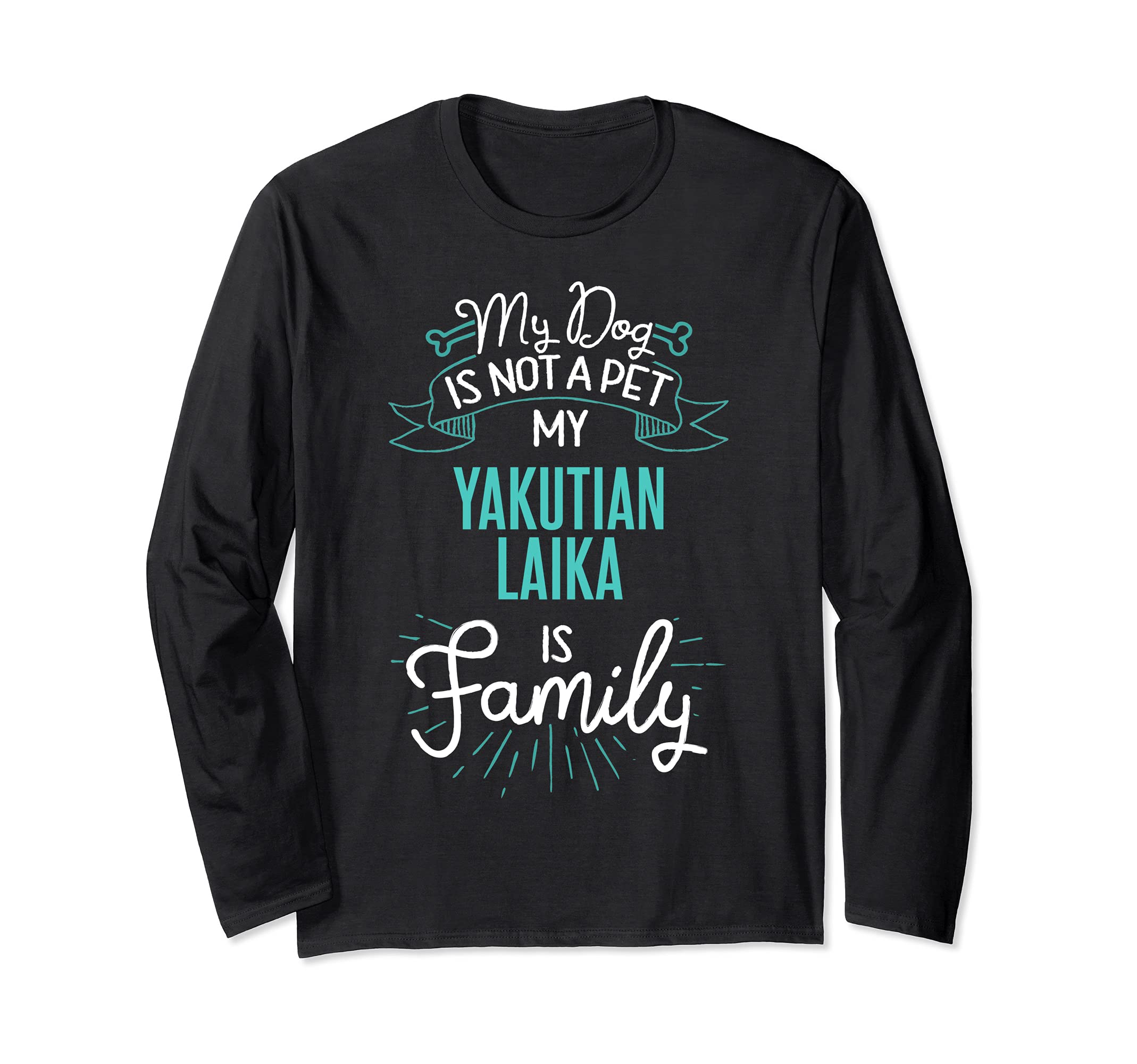 Cute Yakutian Laika Design Family Dog Giftn Long Sleeve T-Shirt