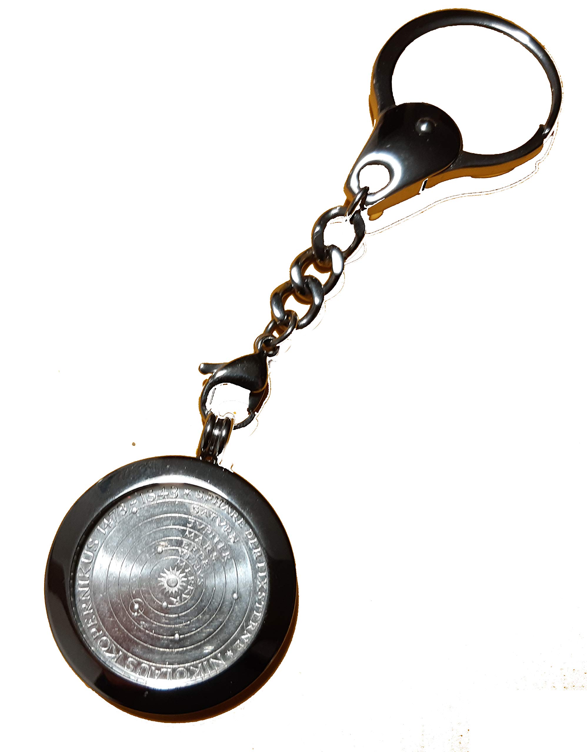 Moneda de plata incrustada 1973 5 DM llavero de hombre con tapa de cono 6