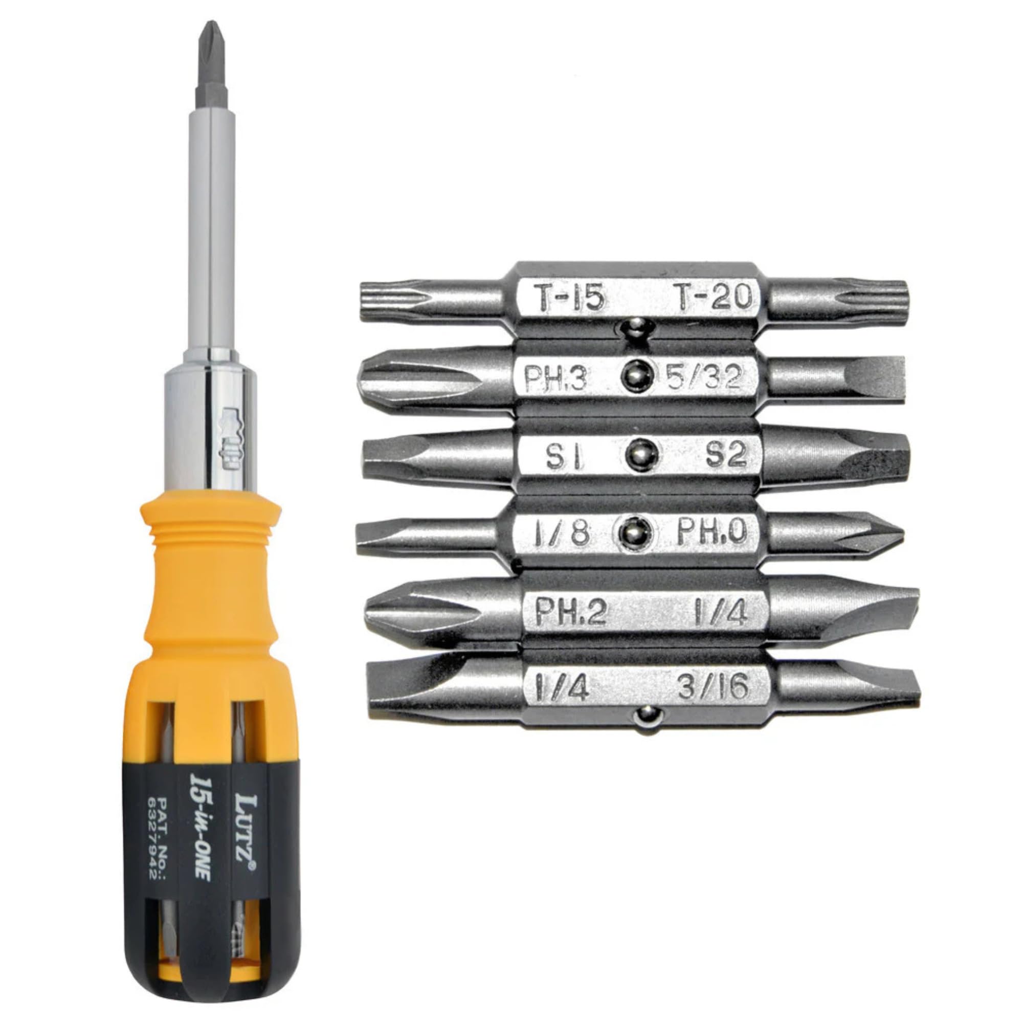 Lutz 15-in-1 Ratchet Screwdriver Set, ‎Magnetic Tip, Professional