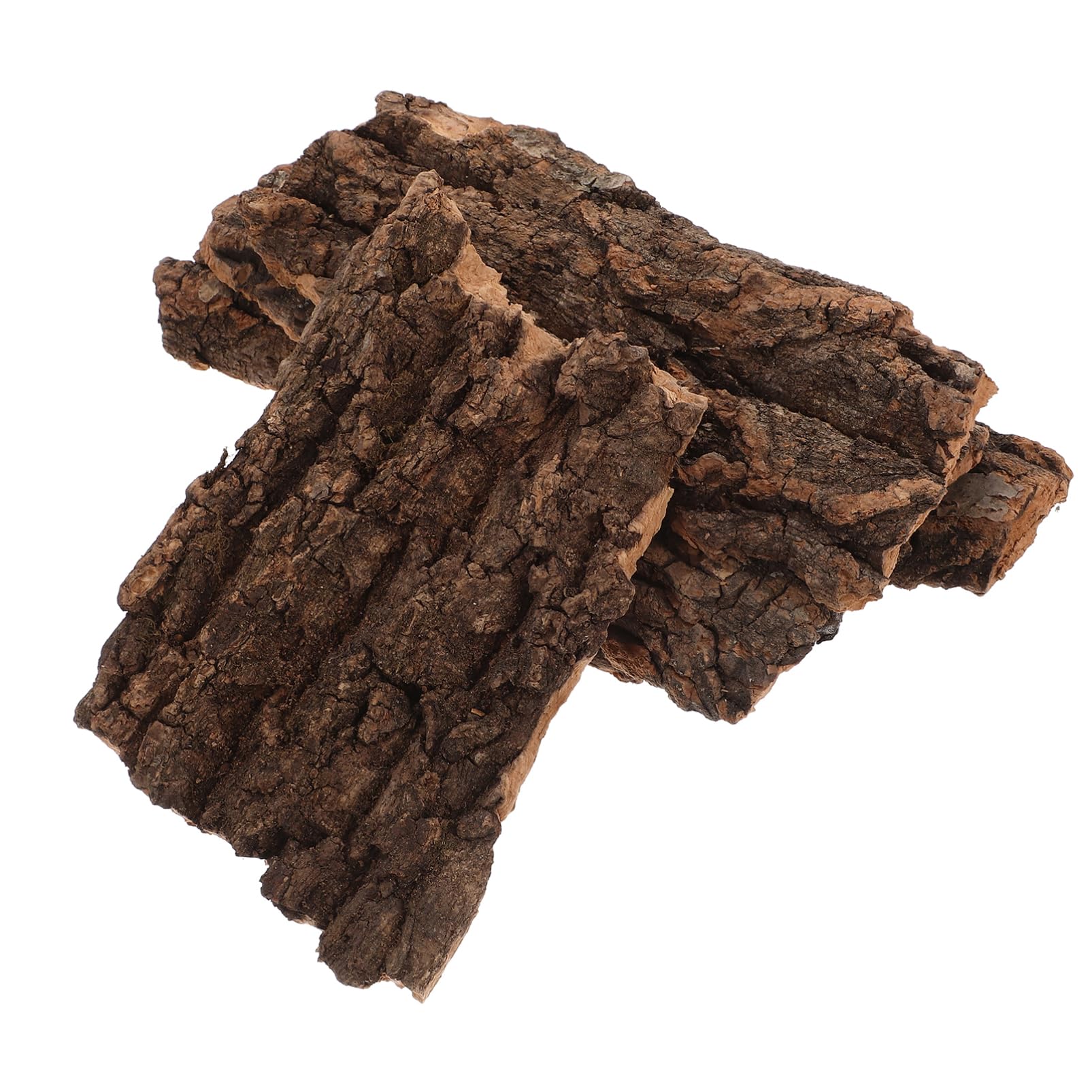 Abaodam 4Pcs Reptile Climbing Platform Natural Cork Bark Landscape Decor for Tortoise and Lizard Breeding Box Safe Material for Design