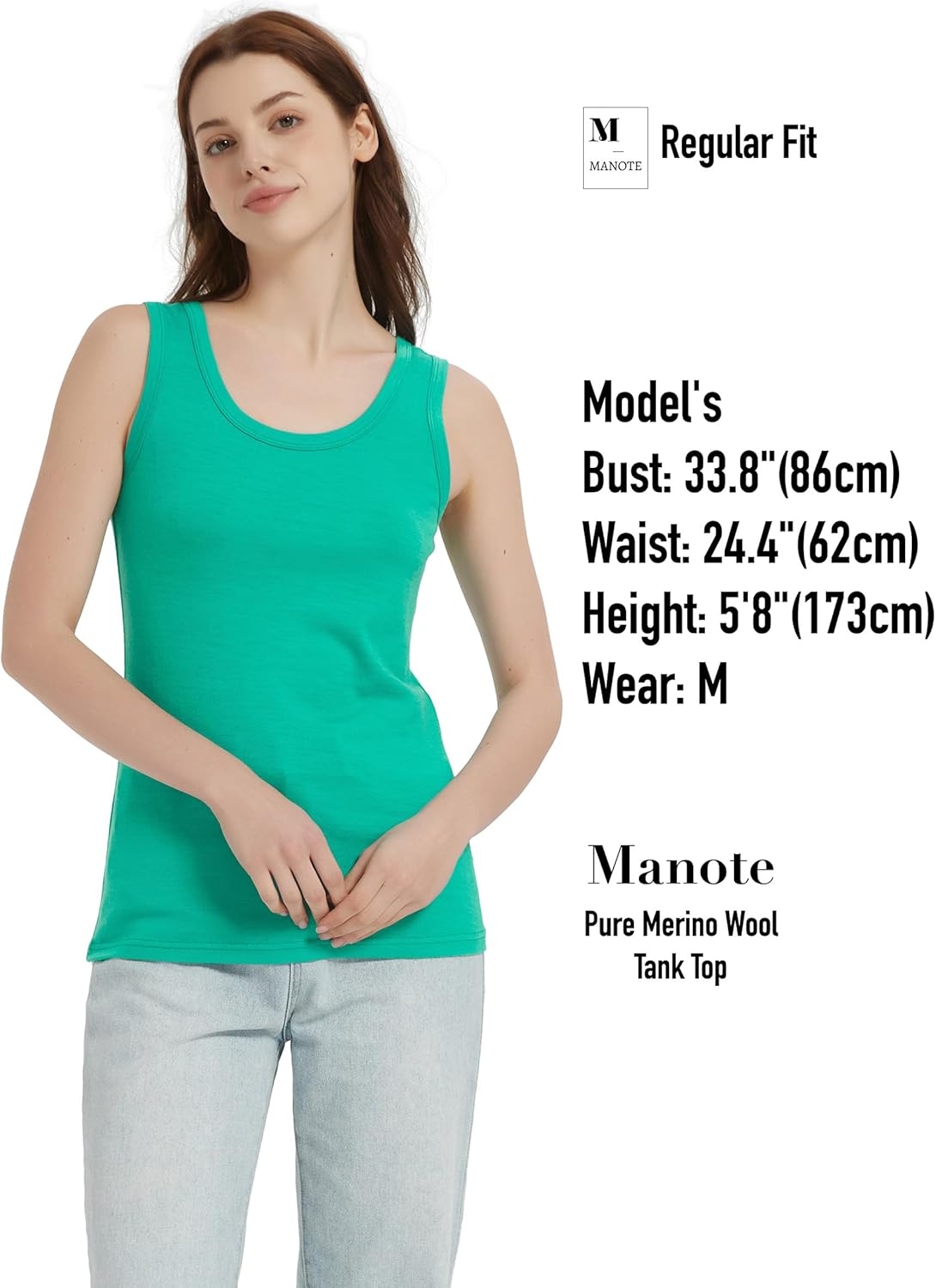 100% Merino Wool Tank Top for Women, Scoop Neck, Active Lightweight Breathable Undershirt, No-Odor Base Layer - Image 7