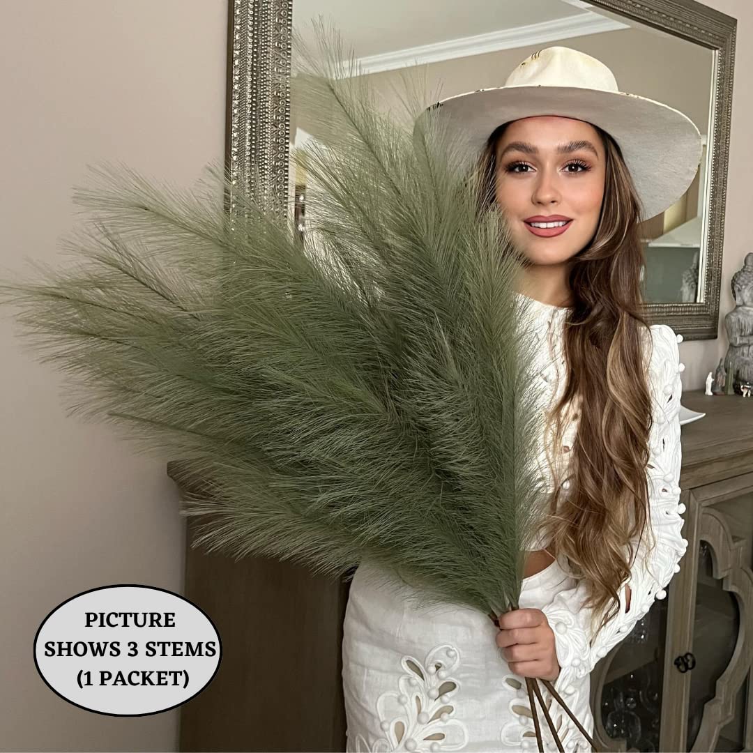 Faux Pampas Grass 2 (Khaki Green)
