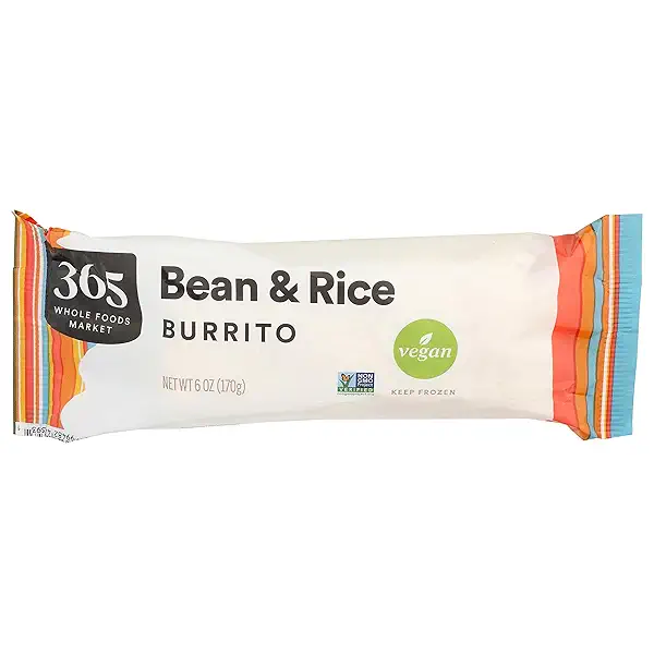 365 Everyday Value, Bean and Rice Burrito, 6 oz, (Frozen) 1