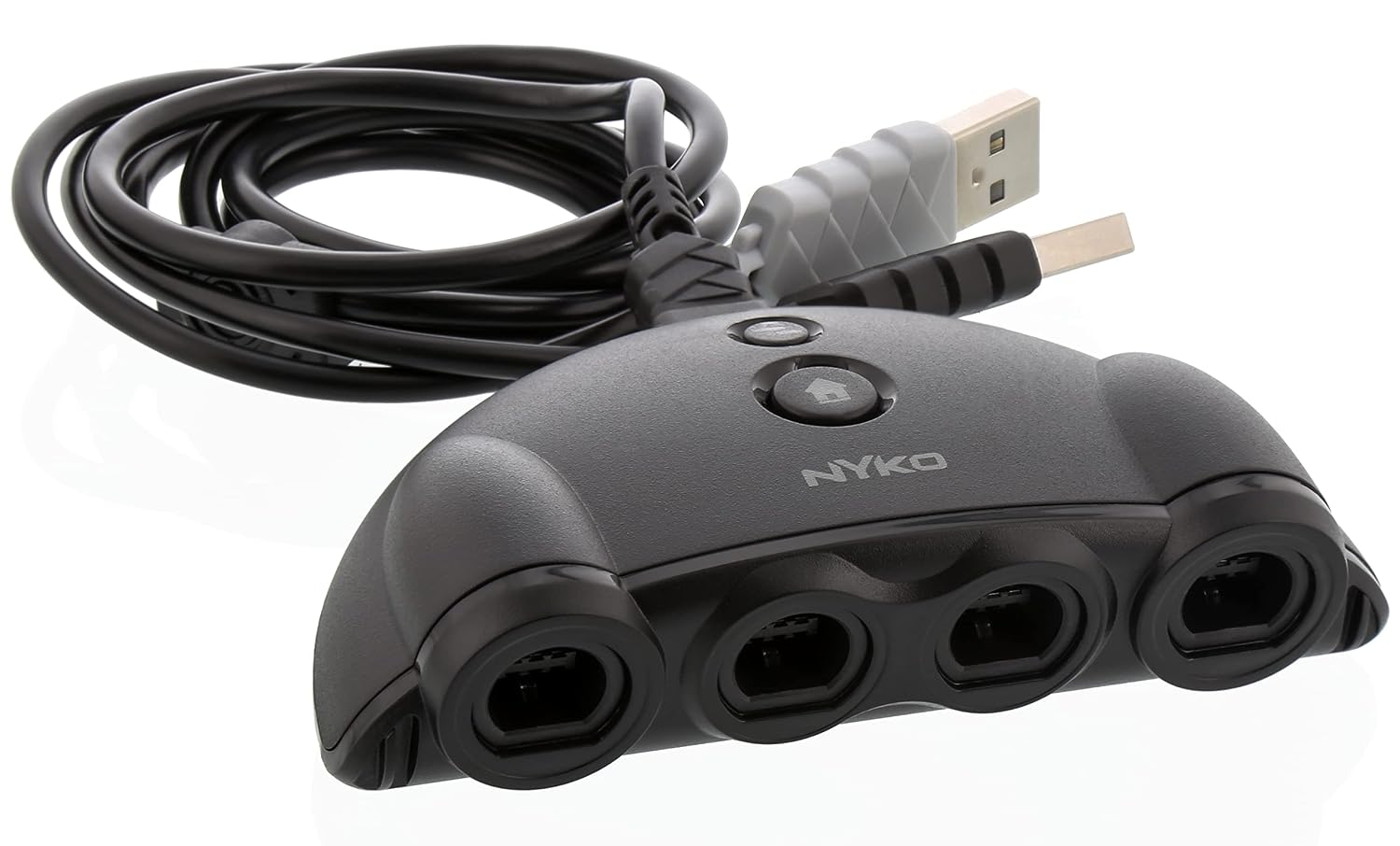 Nyko Retro Controller Hub Plus – 4 Port Gamecube Controller Adapter with Turbo and Home Button for Nintendo Switch (87274)