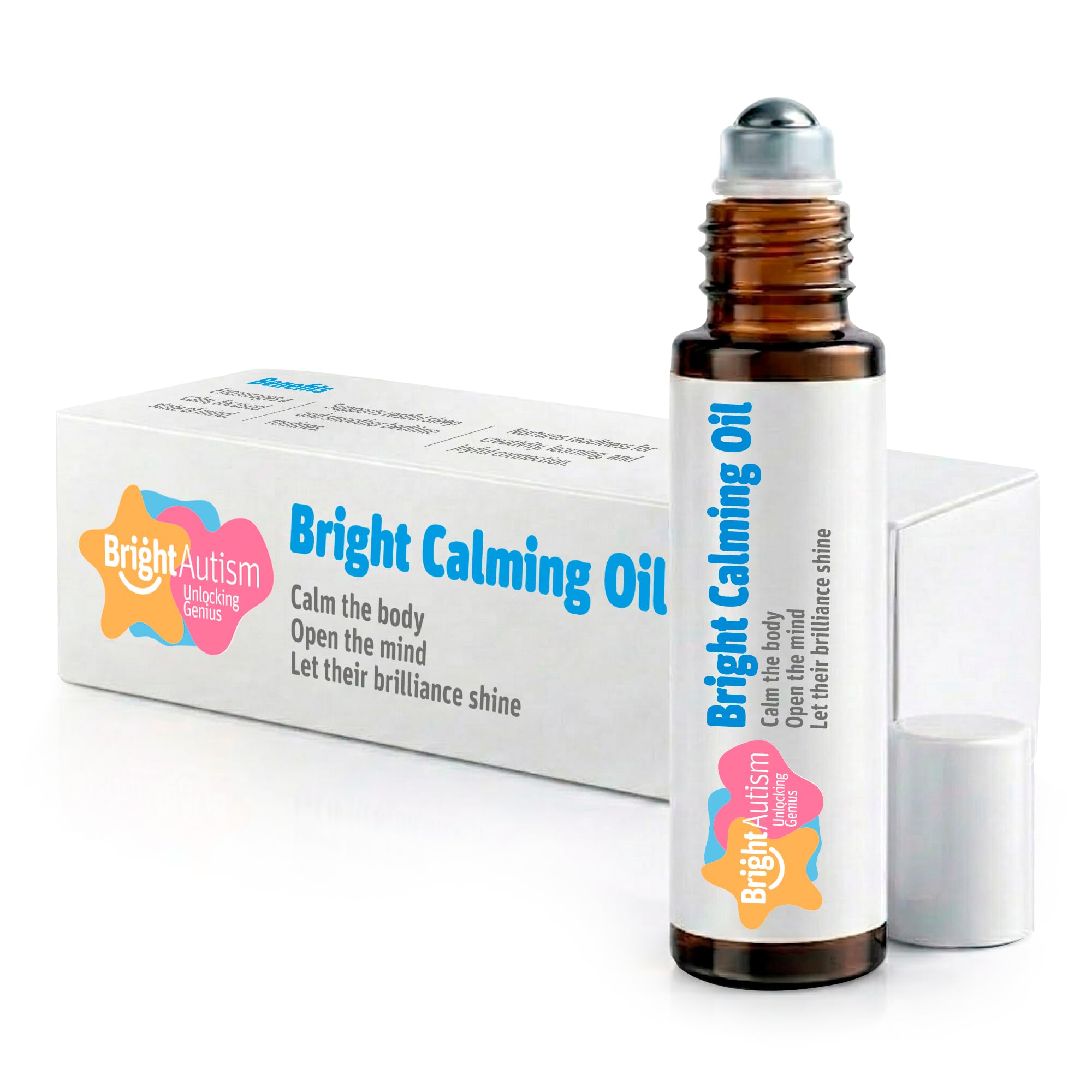 Bright Autism Calming Oil - Essential Kids Oil for Stress Relief - Natural Sleep Aid, Gentle Organic Blend Roll-On 10ml - Great Addition to Your Kids Sleep Routine.