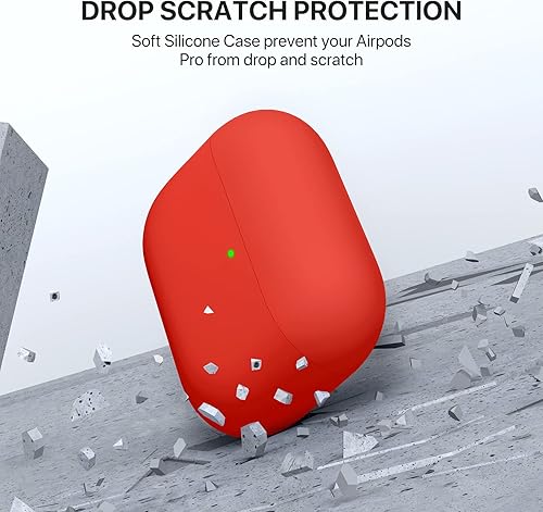Miniatura 9 de Miracase - Funda protectora de silicona líquida para Airpods Pro, triple capa protectora, funda de carga para AirPods Pro, 2019, con luz LED