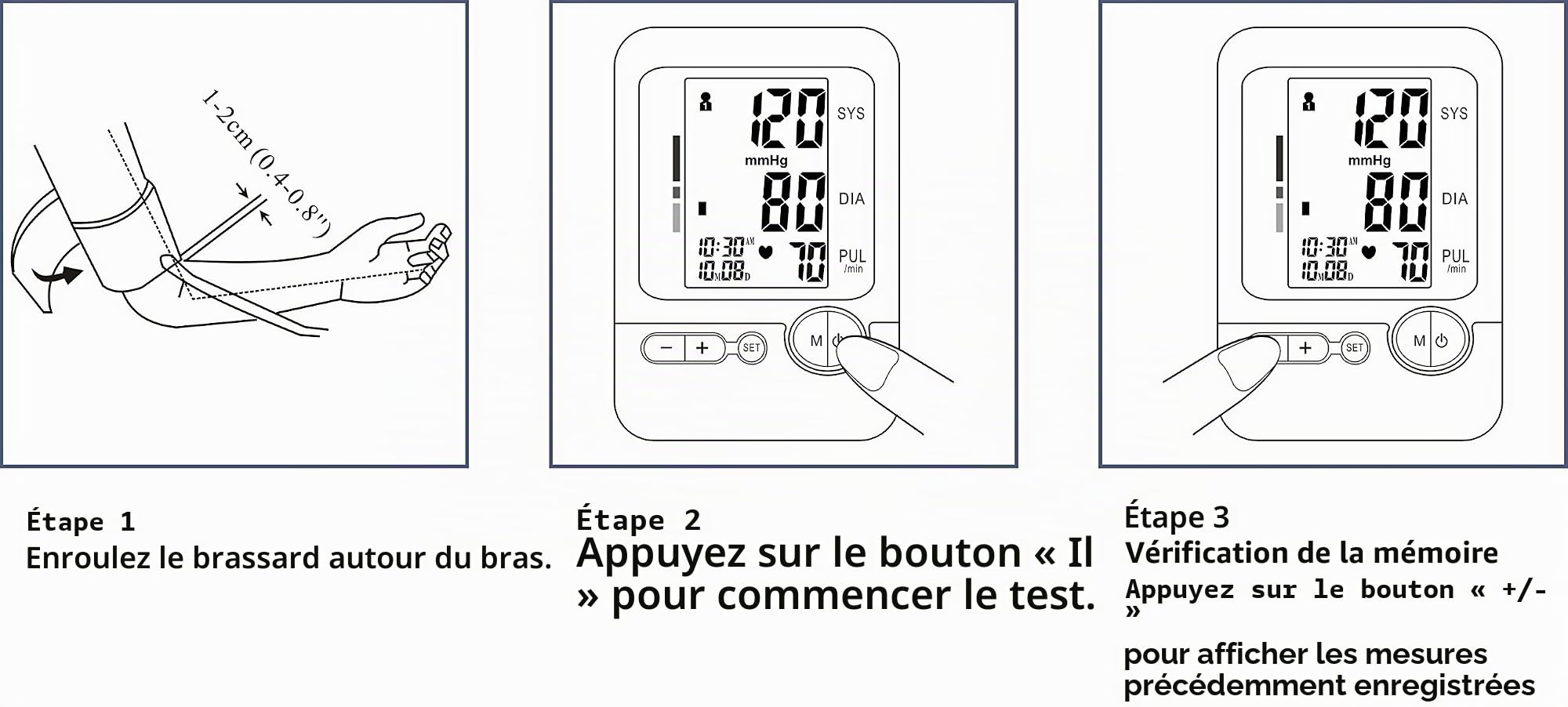 Blood Pressure Monitor With Large Arm Cuff 30-42cm and Standard Cuff 22-36cm Auto Inflation WHO Indicator by Healthcare World
