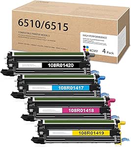 GREENBOX High Yield Drum Unit For Xerox Phaser 6510/WorkCentre 6515 - 48K Page Yield, 4-Pack