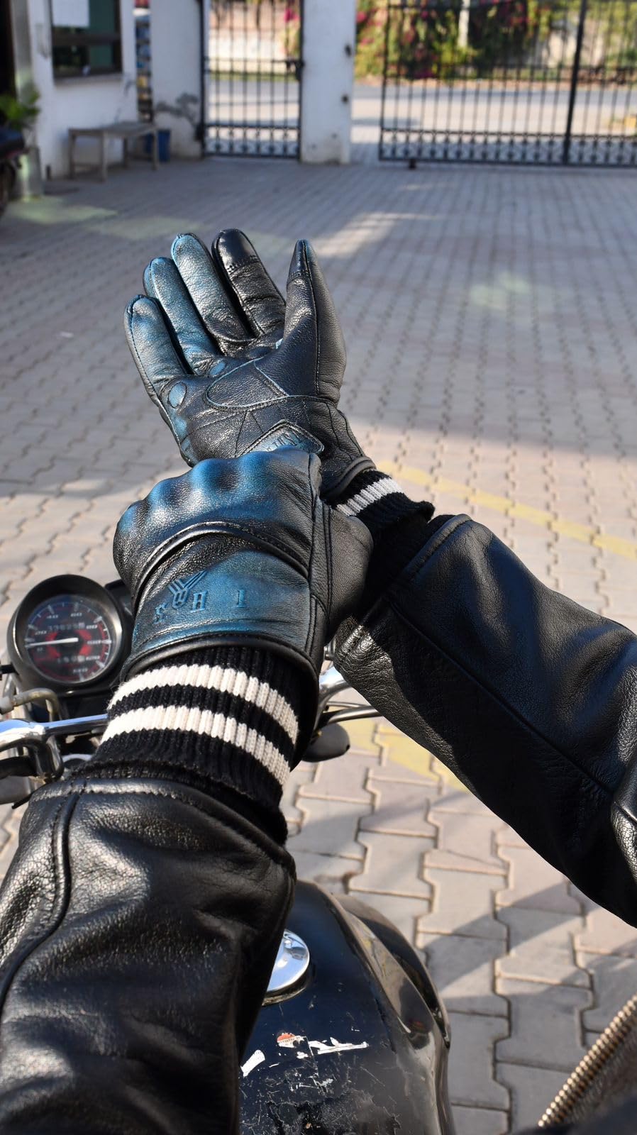 Amazon.co.jp: （YOSHI）バイクグローブ レザーグローブ