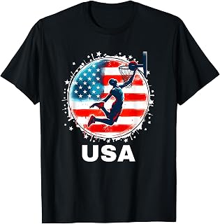 Basketball USA Team Men Women Kids Basketball Apparel USA T-Shirt