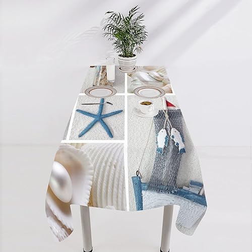 Miniatura 1395 de Mantel floral hippie, diseño retro de los años 70, naranja, rosa, azul, floral, bohemio, estampado estético de margaritas, para fiesta, picnic