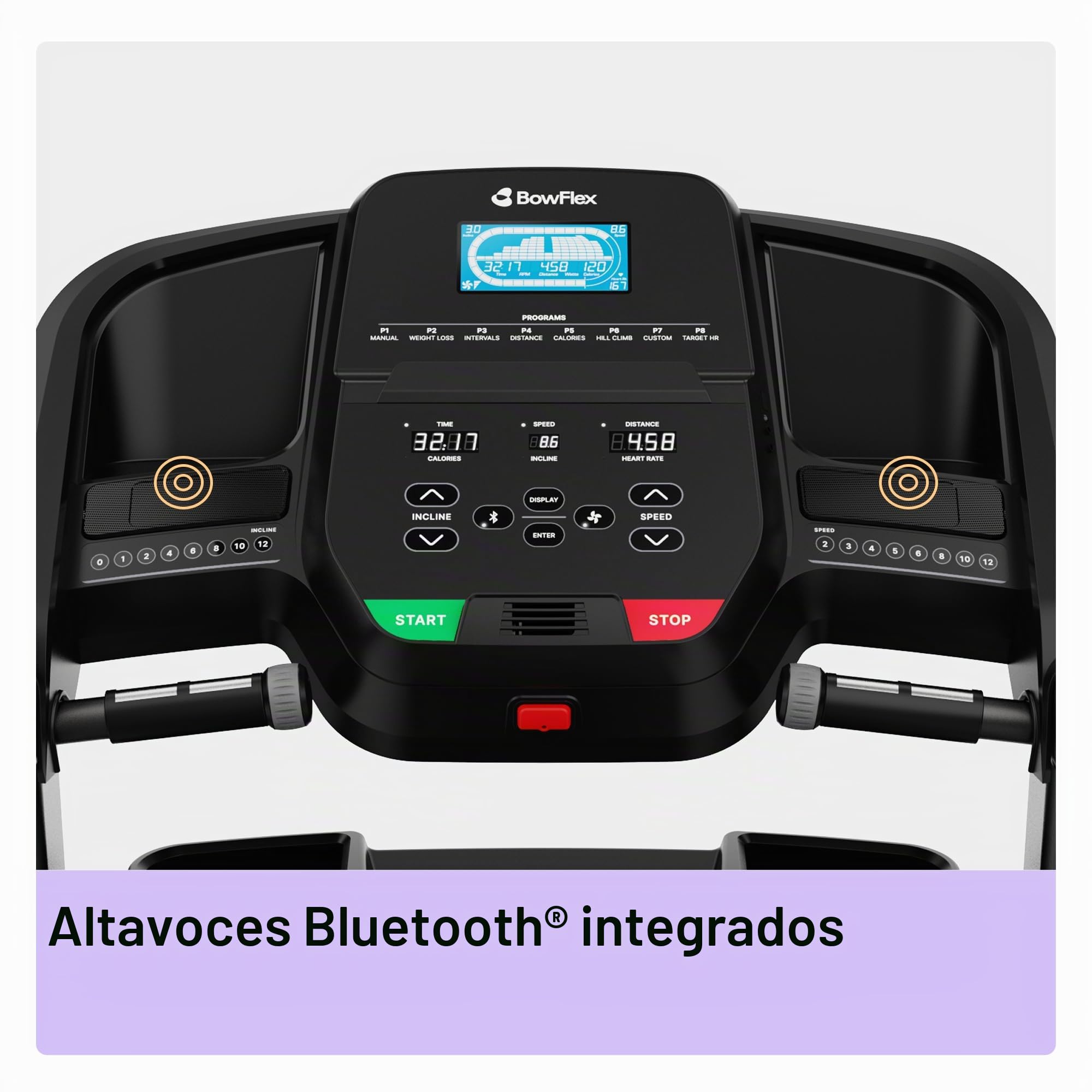 Cintas DE Correr BOWFLEX – hasta 20 KM/H, INCLINACIÓN MOTORIZADA, AMORTIGUACIÓN SOFTTRAK, Bluetooth JRNY, ZWIFT Y Peloton, SINCRONIZACIÓN Apple Watch Y Galaxy Watch (T6 Y T9)