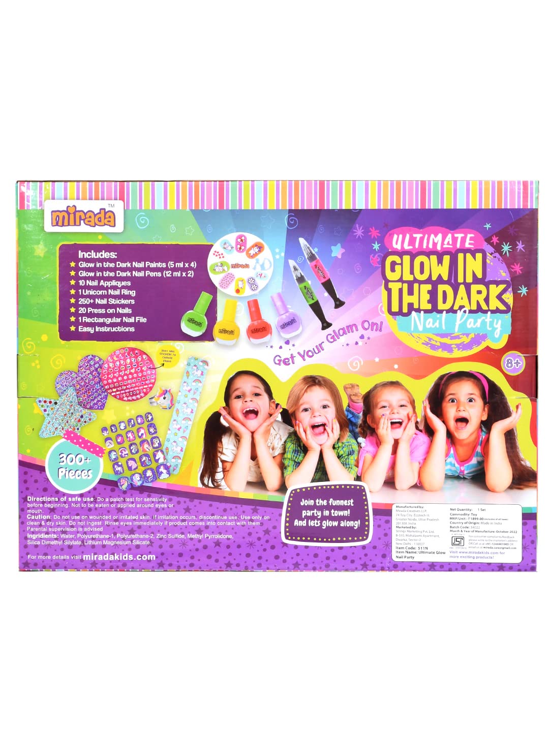 Mirada Ultimate Glow Nail Party Nail Art Kit for Girl - Image 2 thumbnail