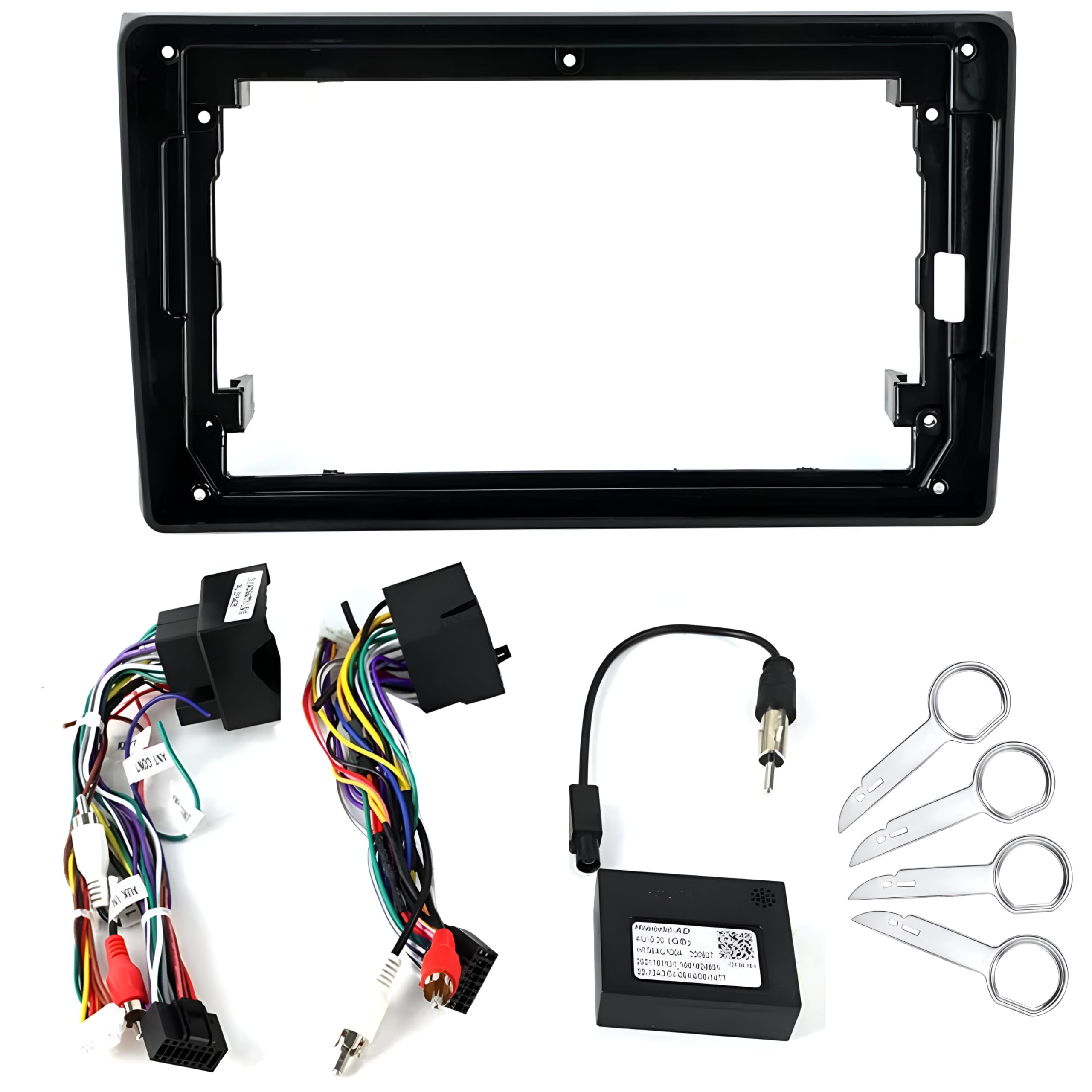 Sound-way Kit de Montage Autoradio, Façade Cadre de Radio 9" Pouces, Adaptateur Compatible avec Audi A4 2004-2009 / Seat Exe
