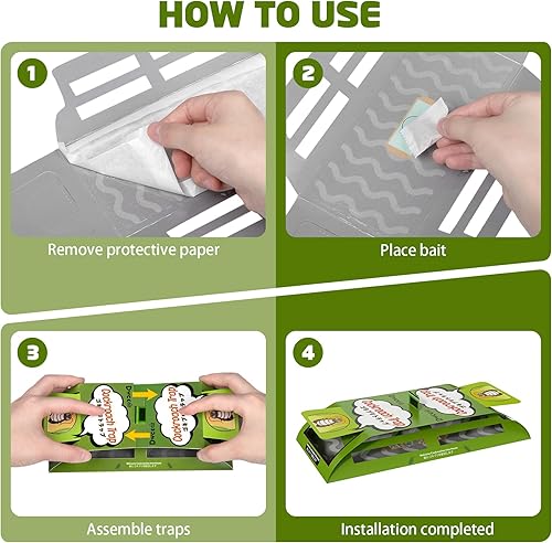 Miniatura 3 de Paquete de 18 trampas adhesivas para cucarachas para interiores, para interiores y hogares, trampas adhesivas para cucarachas, trampas para