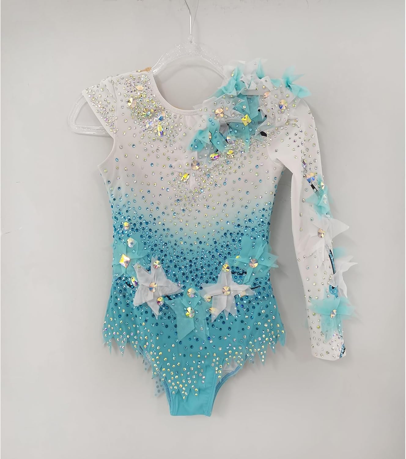 Blue Elegant and Comfortable Uniform for Rhythmic Gymnastics Performances