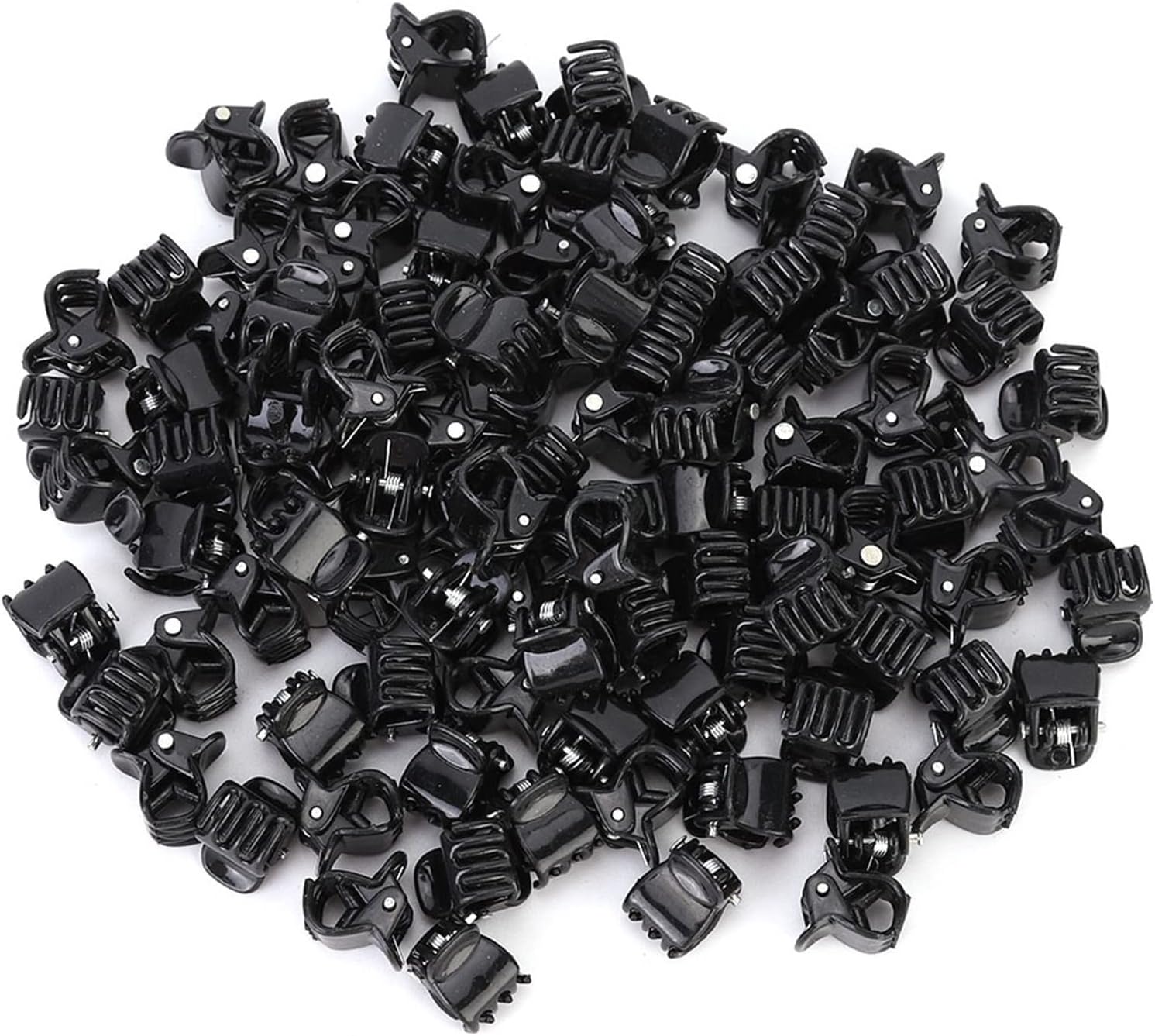 Mini Hair Clips, 100Pcs Black Plastic Mini Clips, Small Claws Hair Clip Clamp Clothes Hair Accessories