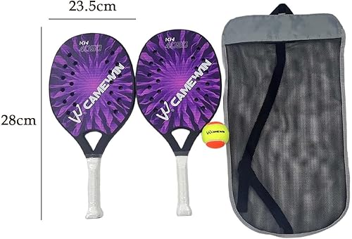 Miniatura 6 de 2 raquetas de tenis de playa, raqueta de tenis de playa, palas de tenis de playa ligeras y portátiles con bolsa para patio de juegos