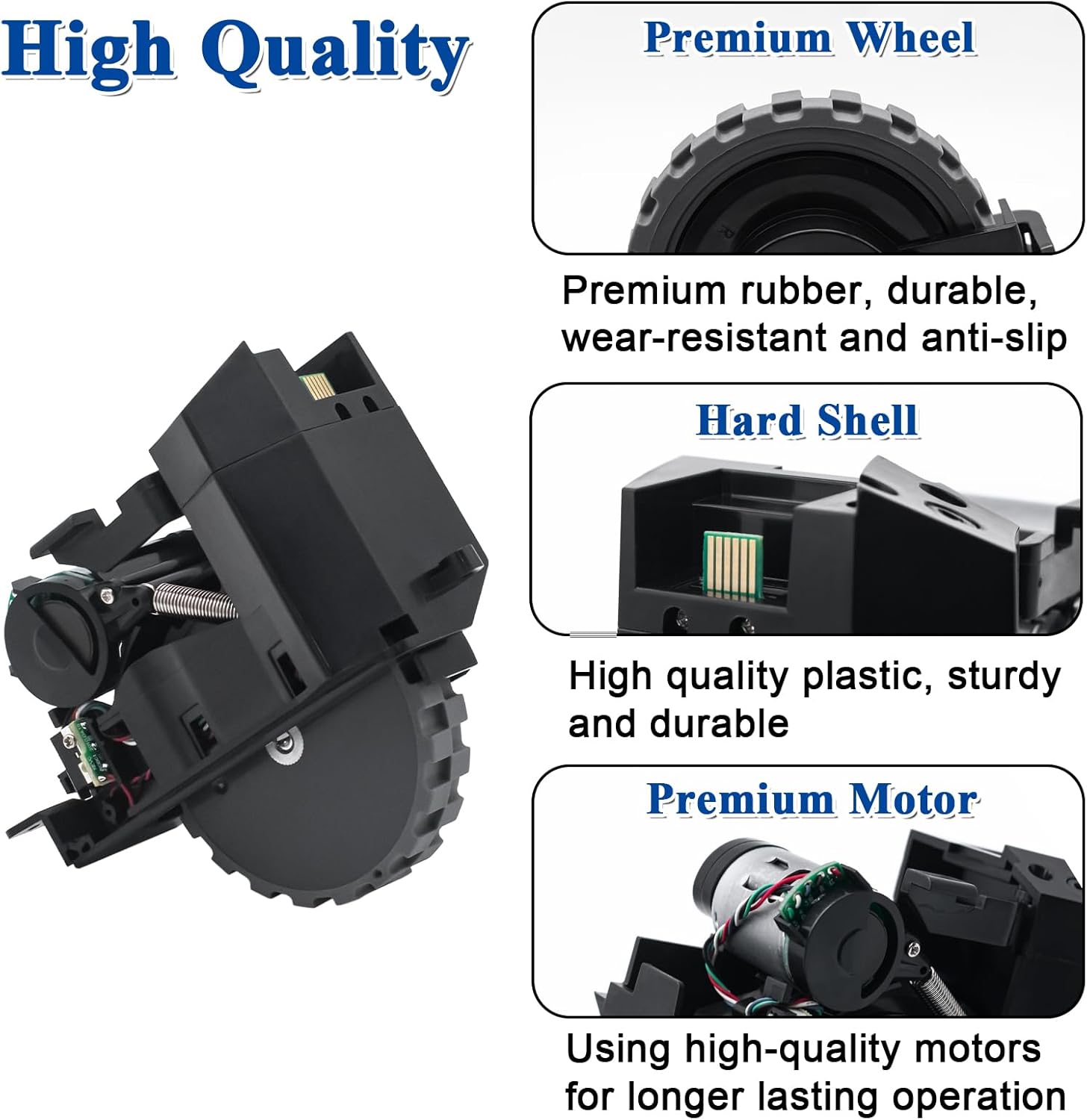 Left & Right Drive Assembly Module. Compatible for iROBOT Roomba S9 (9150) S9+ S9 Plus (9550). Robot Vacuum Cleaner Replacement Parts(L+R)