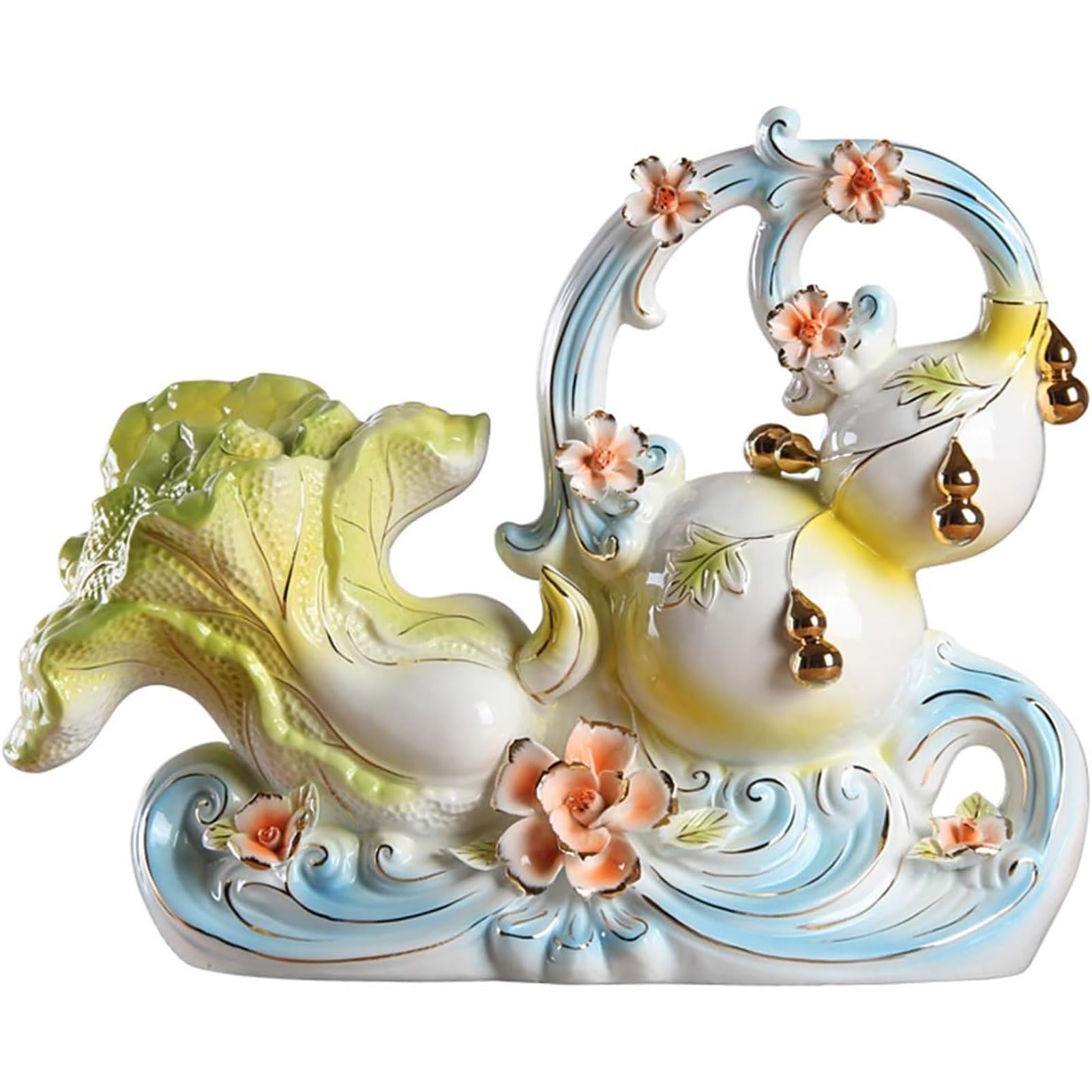 Statue Feng Shui prospérité gourde céramique pour meuble TV bureau