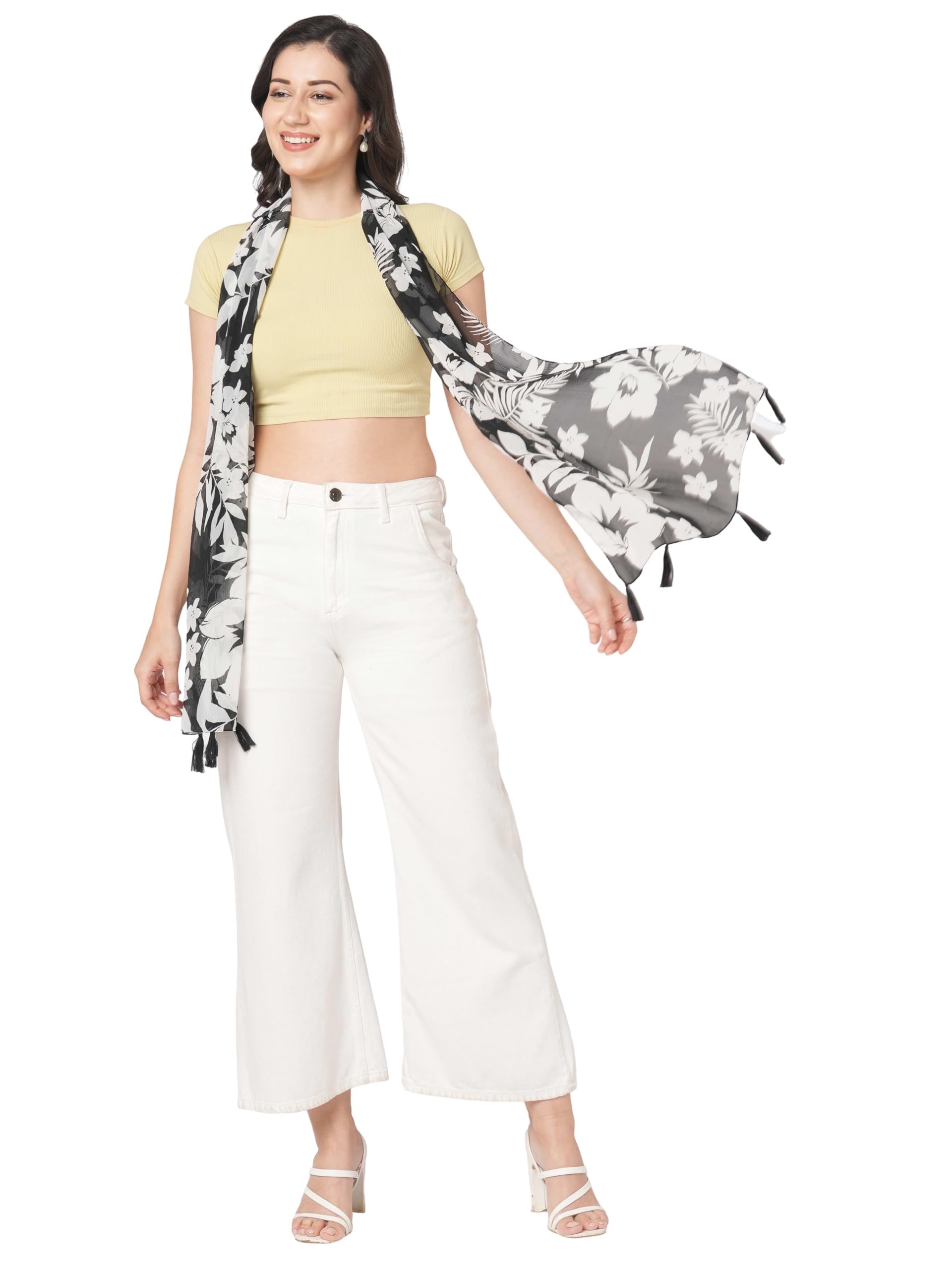 SAHIL SCARF Premium Multicolor Fancy Scarf Lightweight & Comfortable for All Seasons (22x72inch) SF11 - Image 3 thumbnail
