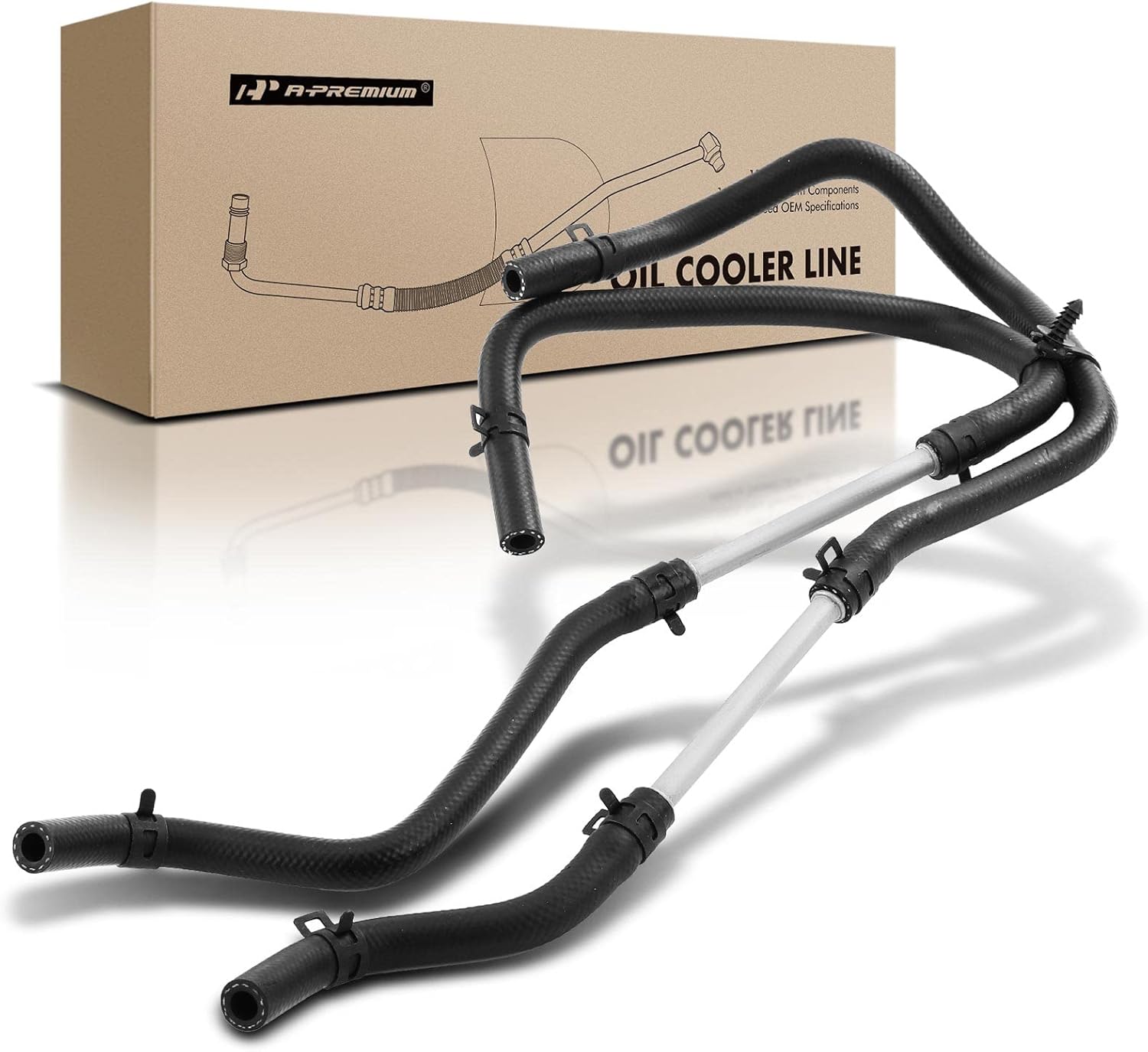 A-Premium Inlet and Outlet Automatic Transmission Oil Cooler Line Hose Assembly Compatible with Chrysler Pacifica 2004-2005 V6 3.5L