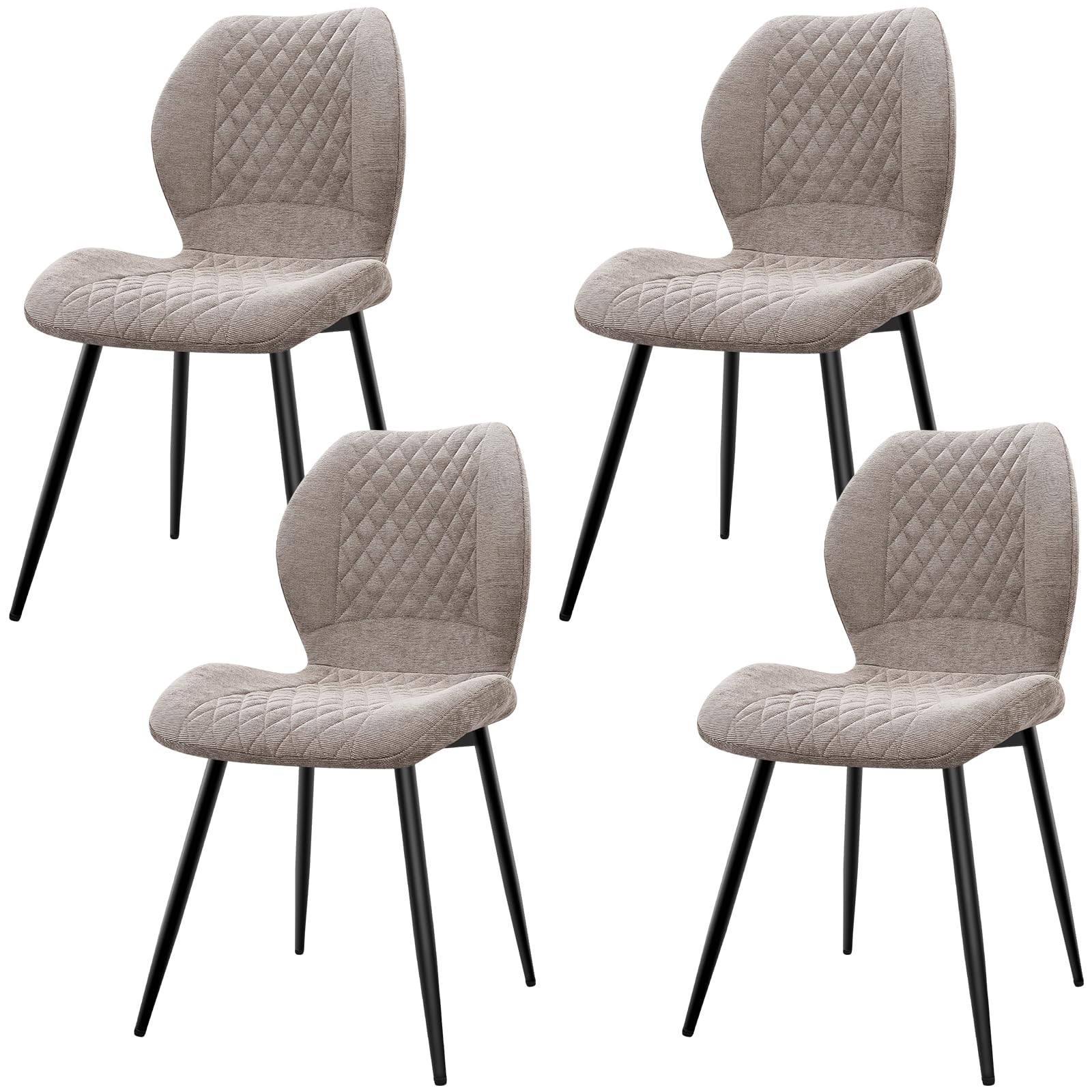 Set di 4 sedie da pranzo impilabili in metallo con seduta in legno e schienale alto rimovibile in marrone scuro | Leroy Merlin
