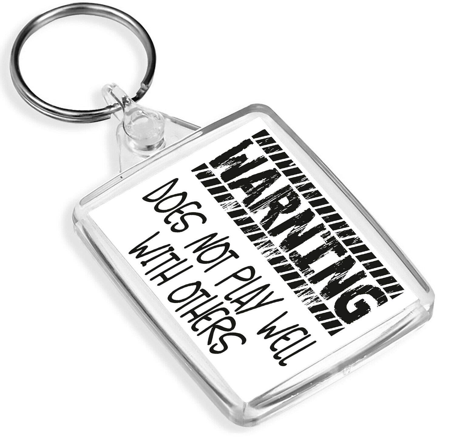 Destination Vinyl Keyrings Unisex Multi Funny Warning Keyring Office Secret Santa Dad Uncle Keyring #13241