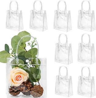 36-Pack Clear Plastic Gift Bags with Handles