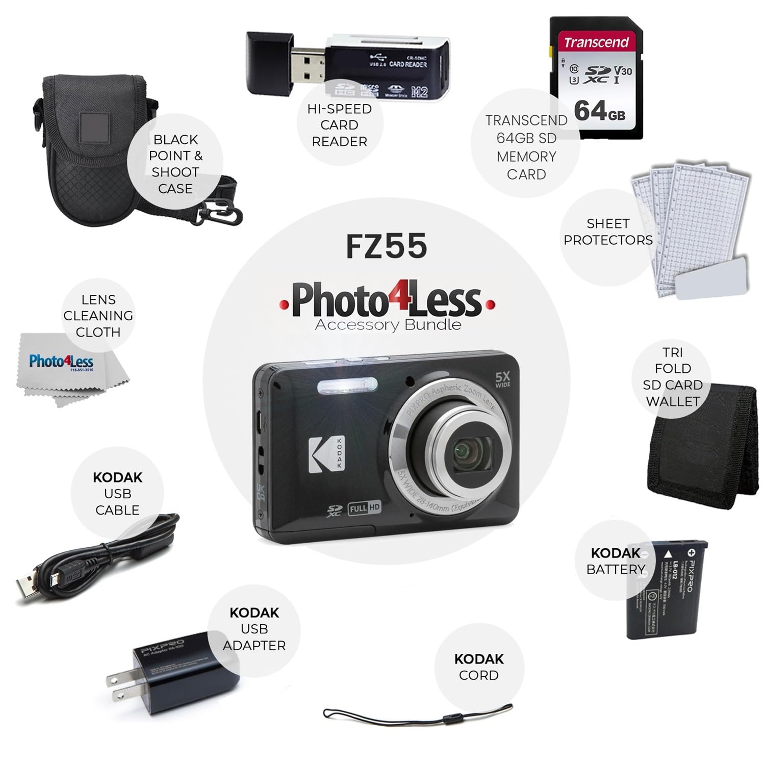 Amazon Canada: Kodak PIXPRO FZ55 Digital Camera (Black) + Black