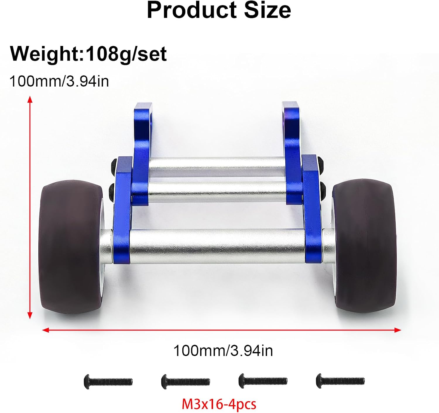 Angle Adjustable Wheelie Bar for Arrma Gorgon,Gorgon 223S,Pre-Assembled Anti-Wheelie Upgrade Part (Blue)