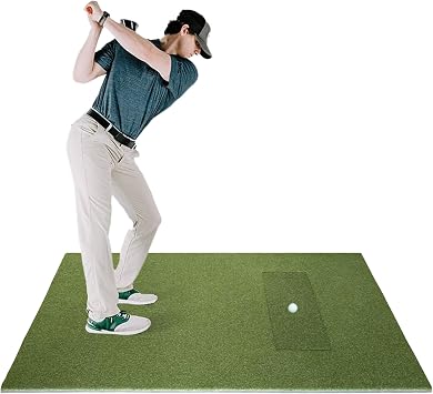 The Indoor Golf Shop SIGPRO Softy LITE Golf Mat - Lightweight, Space-Saving, Professional-Grade Practice Mat, Realistic Fairway Feel - Replaceable Hitting Strip, Responsive Cushioning & Joint-Friendly