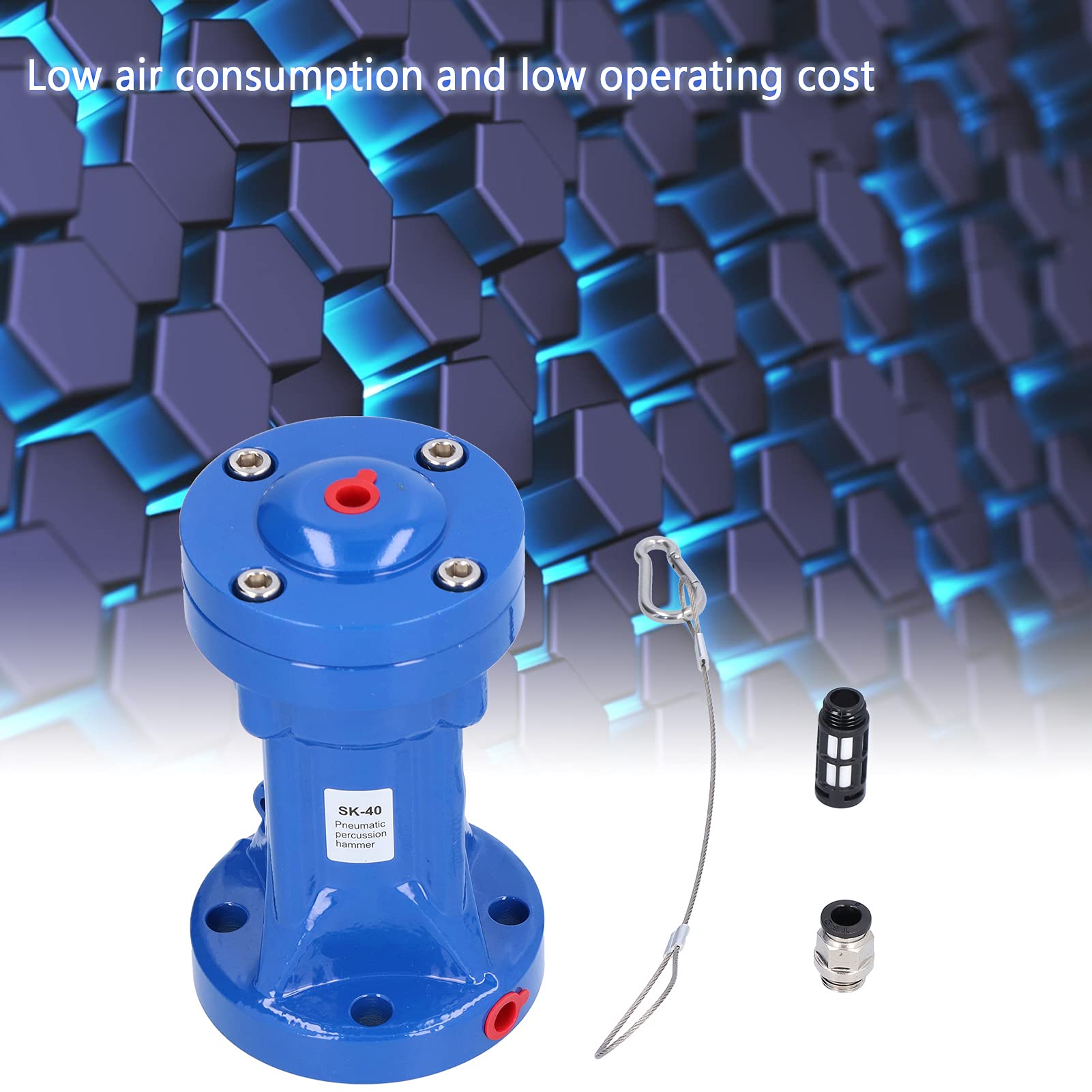 Pneumatic Impact Hammer, Aluminum Alloy, Adjustable Air Vibrator, Powder Falling Device