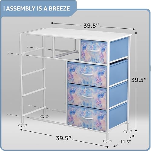 Miniatura 3 de Sorbus - Cómoda para niños con 9 cajones, mueble de almacenamiento en torre para dormitorio, pasillo, armario, organización de oficina, marco de
