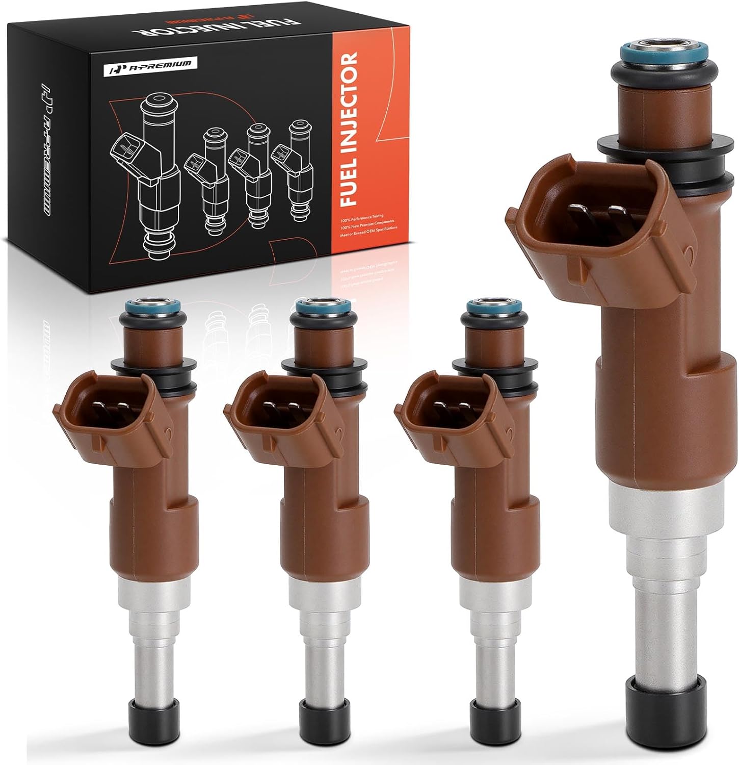 A-Premium 12 Holes Set of 4 Fuel Injectors Compatible with Subaru Impreza 2015-2016, Crosstrek 2016-2017, XV Crosstrek 2015, 2.0L, GAS