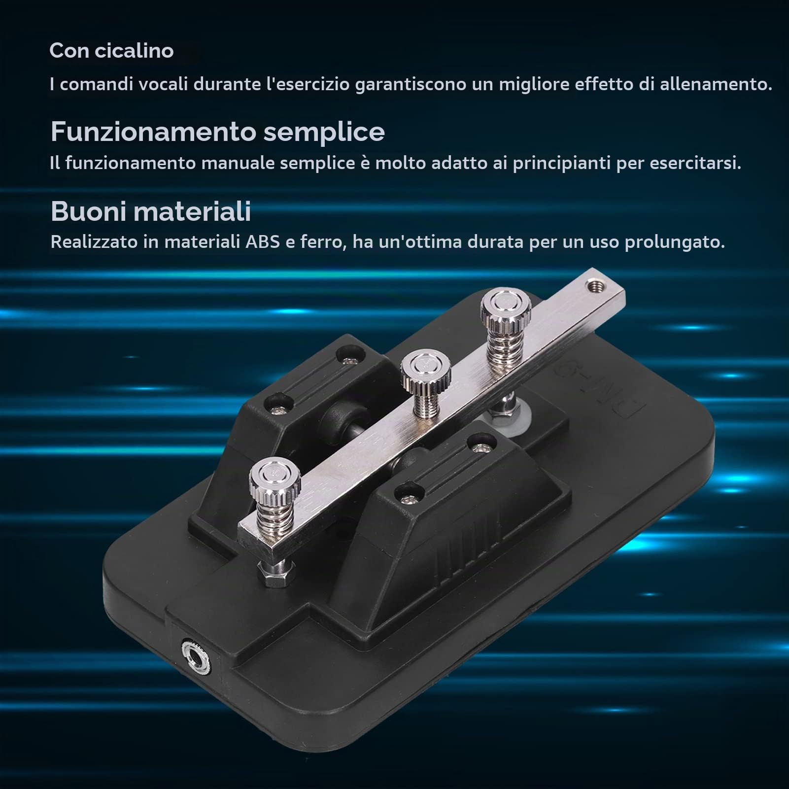 Pratica Chiave Morse Diritta Chiave Morse Telegrafo Tapper Manuale Cw Strumento di Pratica Trainer con Cicalino per Principianti Strumento di Pratica Portatile Macchina Morse