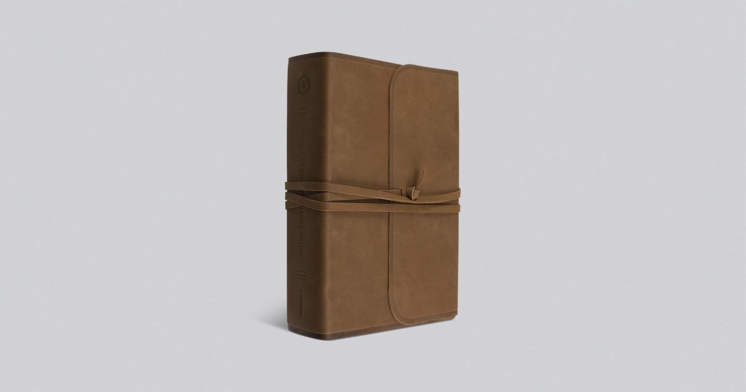 ESV Journaling Bible, Interleaved Edition (Brown, Flap with Strap)