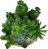 Kit 8 mini suculenta artificial para arranjo e decoração Coloridas e diferenciadas - Loja Sensorial (VERDE1)