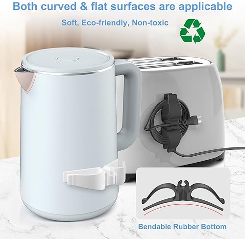 Miniatura 3 de Organizador de Cables para Electrodomésticos, Paquete de 8 Organizadores de Cables de Electrodomésticos de Cocina Mejorados Adhesivos Organizador de