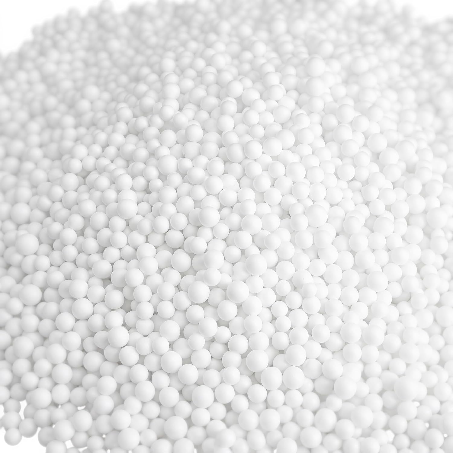 YARNOW Foam Filling for Bean Bag, Chair Filler Round Stuffing Comfortable and Soft - 3-5 Mm Refill Pellets for Punching Bag Pillows Couch Cushions Pouf Dog Bed White