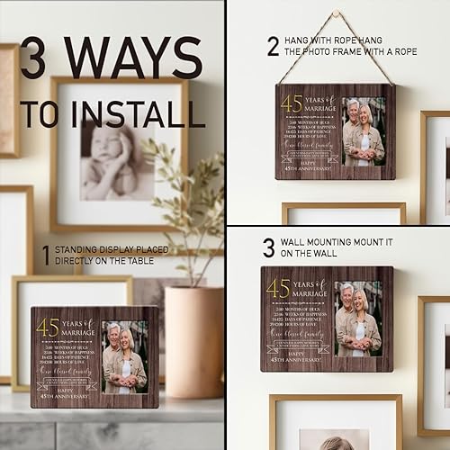 Miniatura 10 de Marco de fotos de 30 aniversario, 30 aniversario de boda para ella, él, pareja, marido, esposa, feliz 30 aniversario de boda, decoraciones para