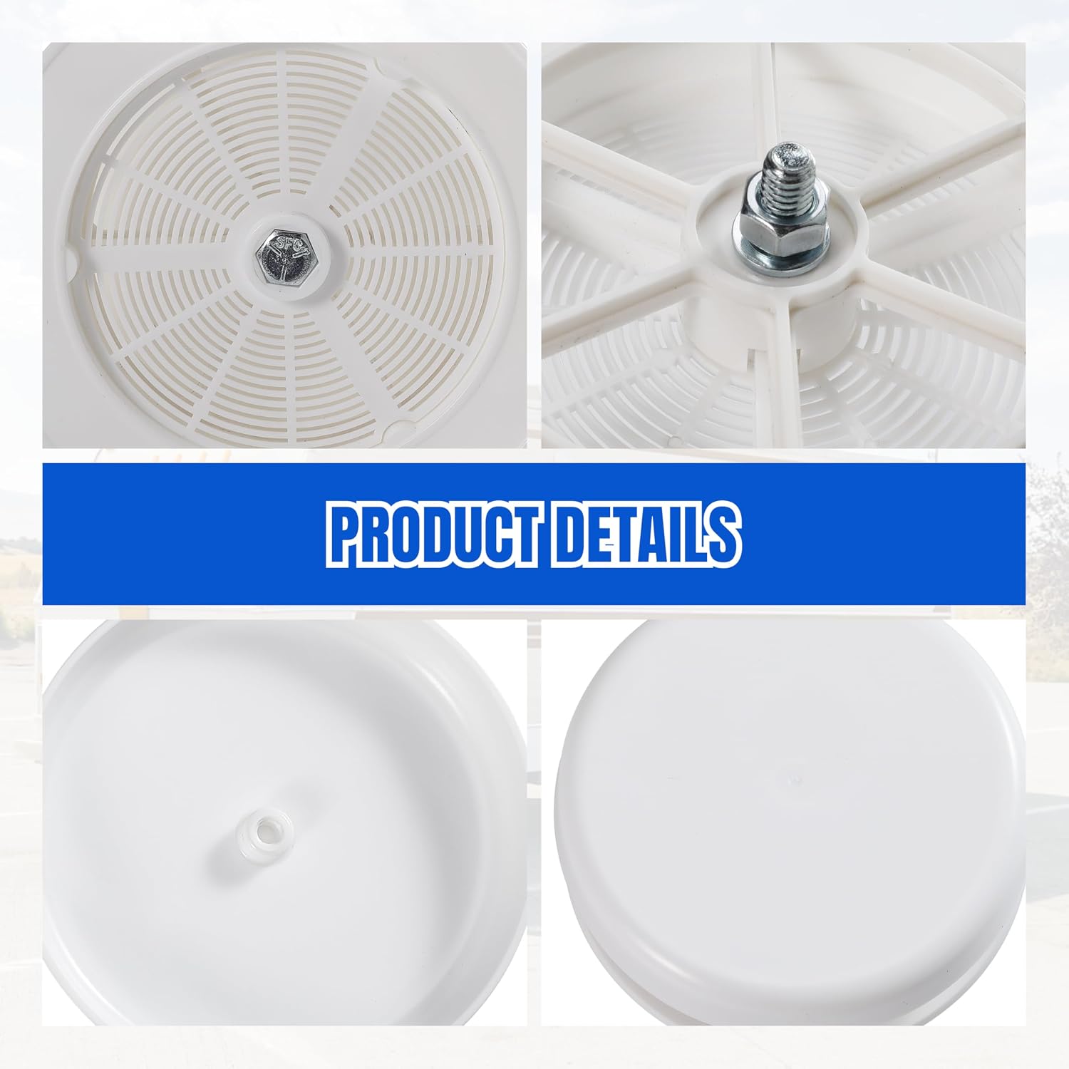 RV Roof Mushroom Vent Cover Plumbing Vent Cap Waterproof for Camper Trailer Ceiling Ventilator for Improved Airflow Heat Reduction, 1Pack
