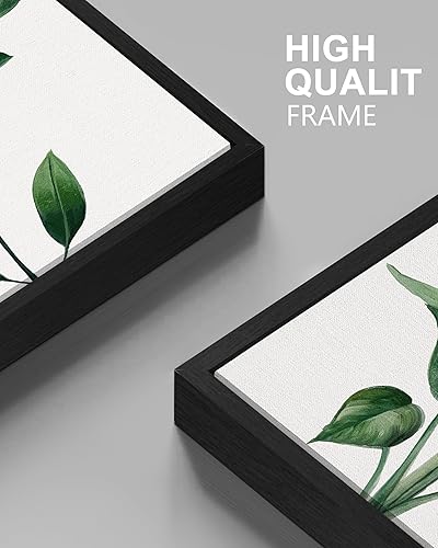 Miniatura 9 de Drsoum Arte de Pared de Lienzo Botánico Enmarcado Acuarela Hoja Verde Tropical Impresiones de Arte de Plantas Decoración de Pared Boho para Arte de