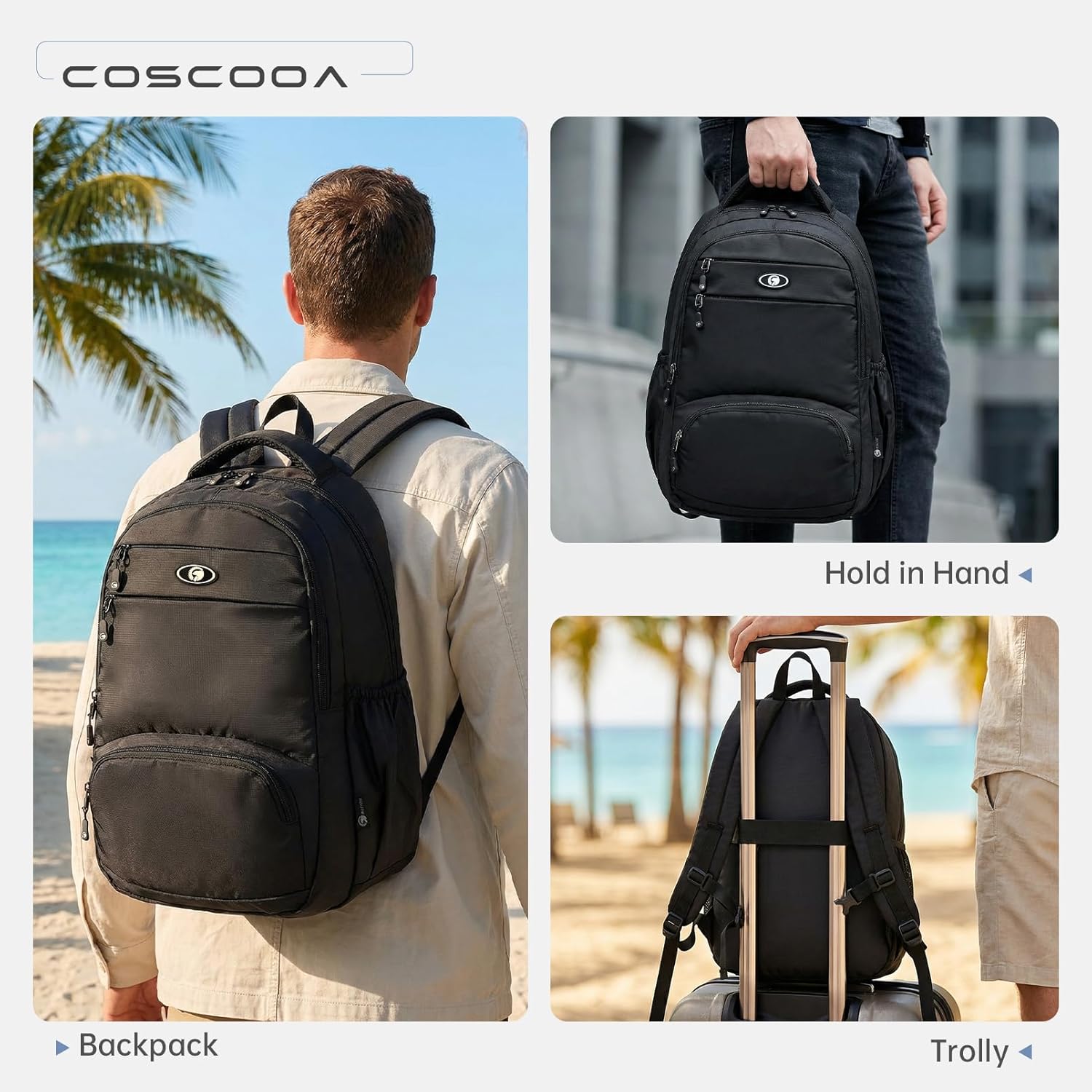 40x30x15cm Personal Item Travel Bag,16x12x6inch Small Carry On Backpack 20L, Flight Approved Underseat Travel Luggage Bag,Mochila de Viaje,Cabin Size Lightweight Backpack