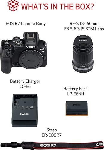 Miniatura 8 de Canon EOS R7 RF-S18-150mm F3.5-6.3 IS STM Kit de lentes, cámara vlogging sin espejo, calidad de imagen de 32.5 MP, video 4K 60p, procesador de