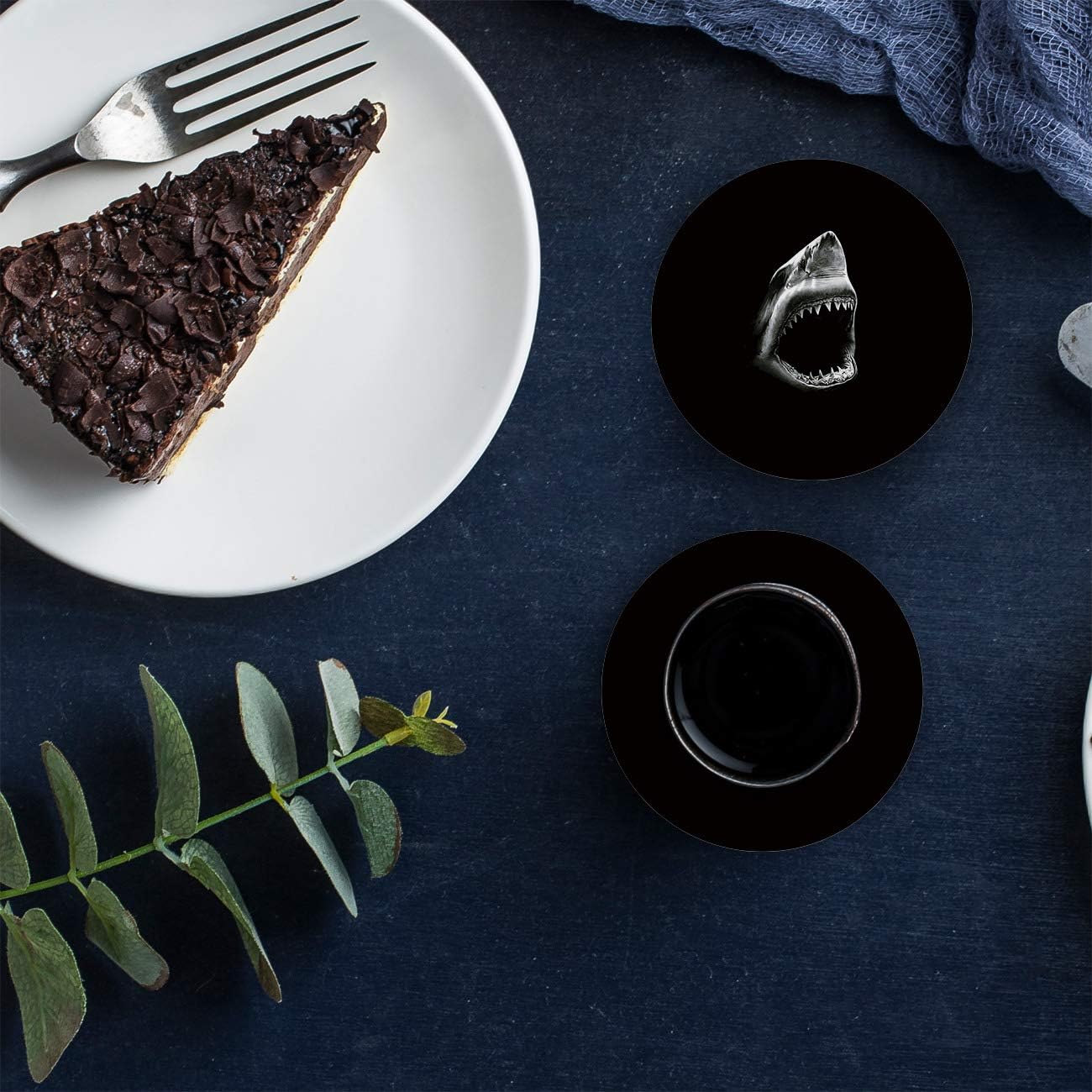 🔥 Drink Coasters Absorbent Natural Ceramic Stone Bar Coasters Set of 6 - Cool Shark Animal Pattern Black Cup Mat with Cork Backing, Housewarming Gifts for Home Kitchen Decorations Blасk Frіdау Sаlе 2022 Drink Coasters Absorbent Natural Ceramic Stone Bar Coasters Set of 6 - Cool Shark Animal Pattern Black Cup Mat with Cork Backing, Housewarming Gifts for Home Kitchen Decorations