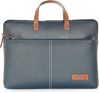 Giordano Unisex 15 Inch Laptop Sleeve PU Bag for Professionals | Premium Leatherette | Water-Resistant & Padded Slim-Fit w... Price In India